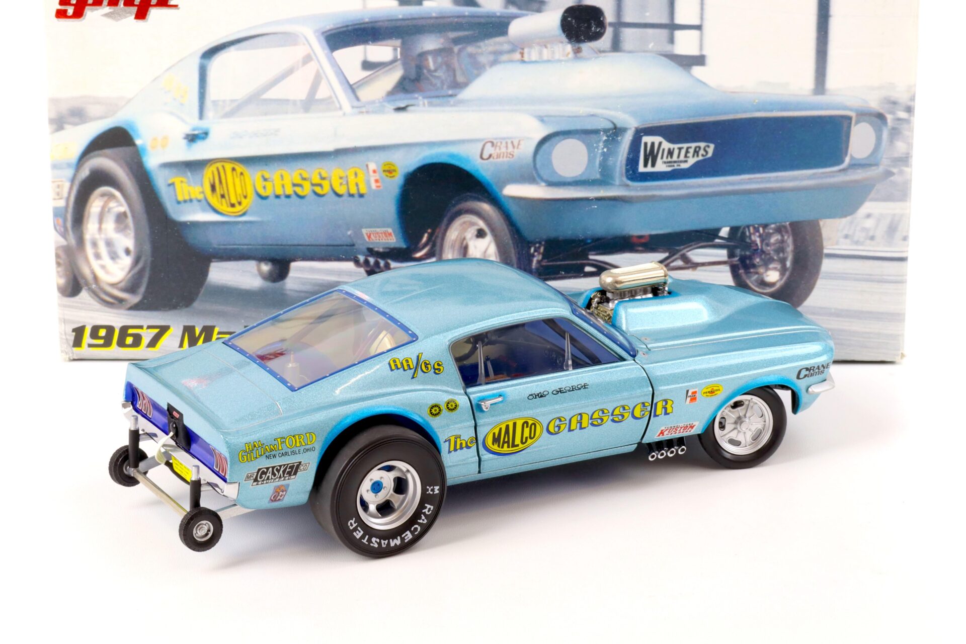 1:18 GMP 1967 Ford Mustang Ohio George´s Malco Gasser blue D00014051