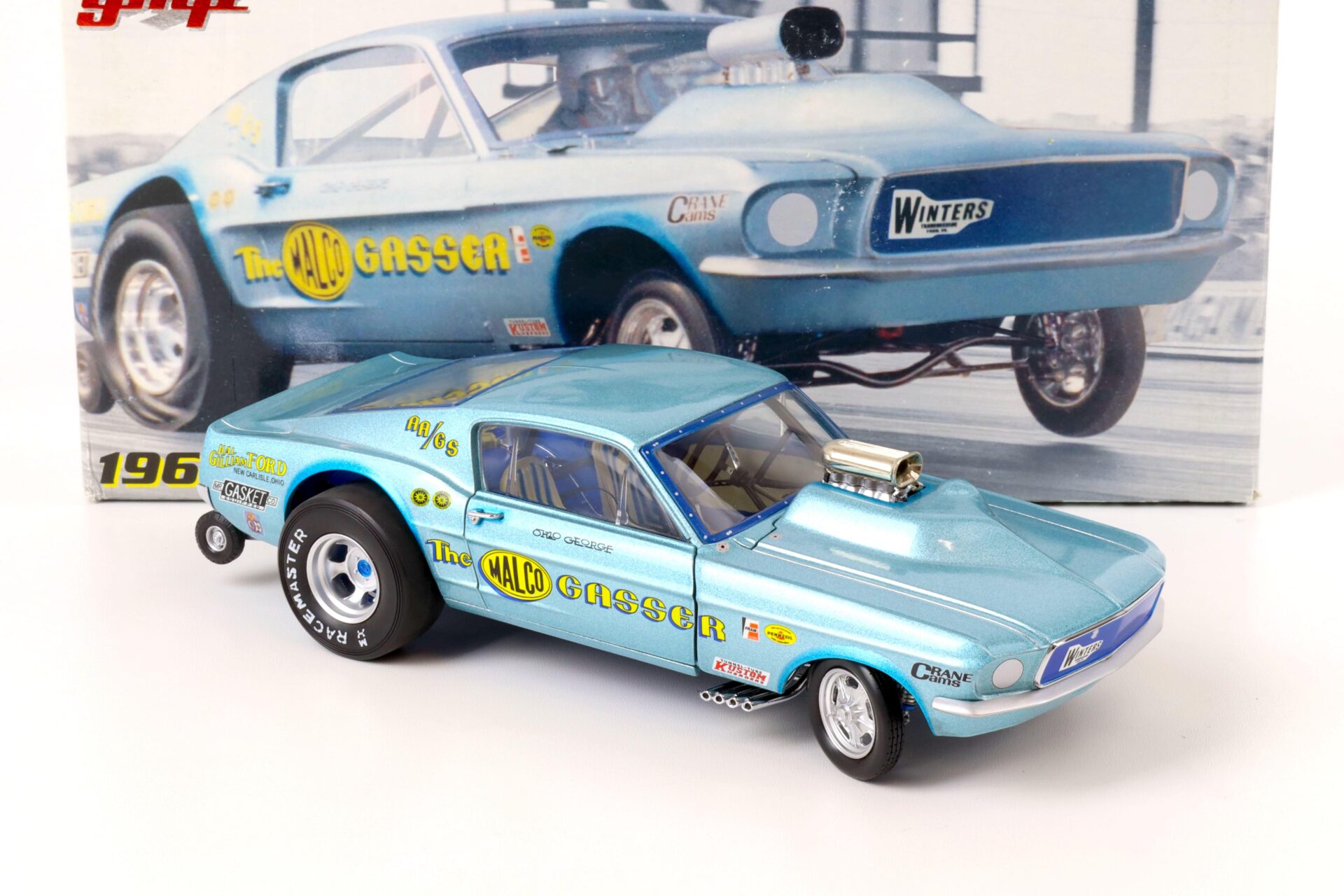 1:18 GMP 1967 Ford Mustang Ohio George´s Malco Gasser blue D00014051