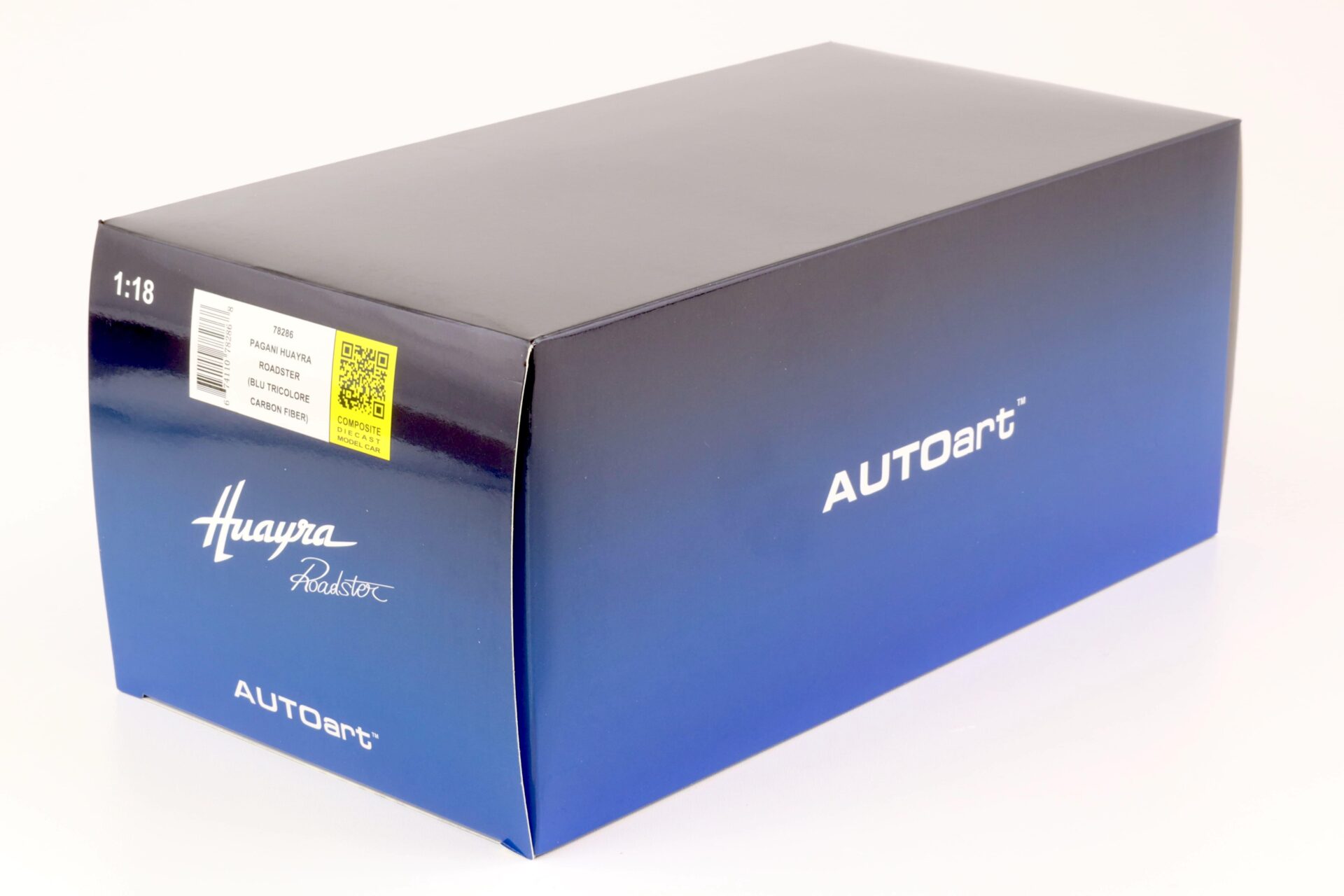 1:18 AUTOart Pagani Huayra Roadster Blu Tricolore Carbon Fiber blue 78286