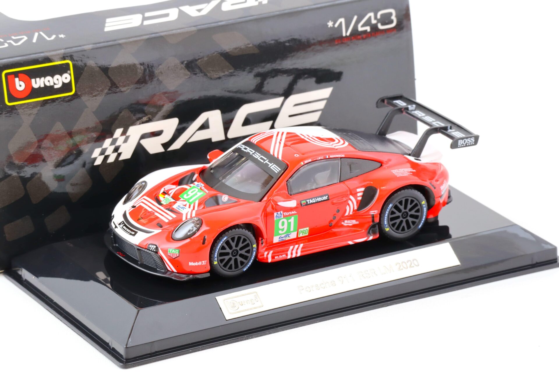 ID 70251 orig.jpg 1:43 Bburago Porsche 911 RSR Le Mans 2020 #91 Bruni, Lietz, Makowiecki