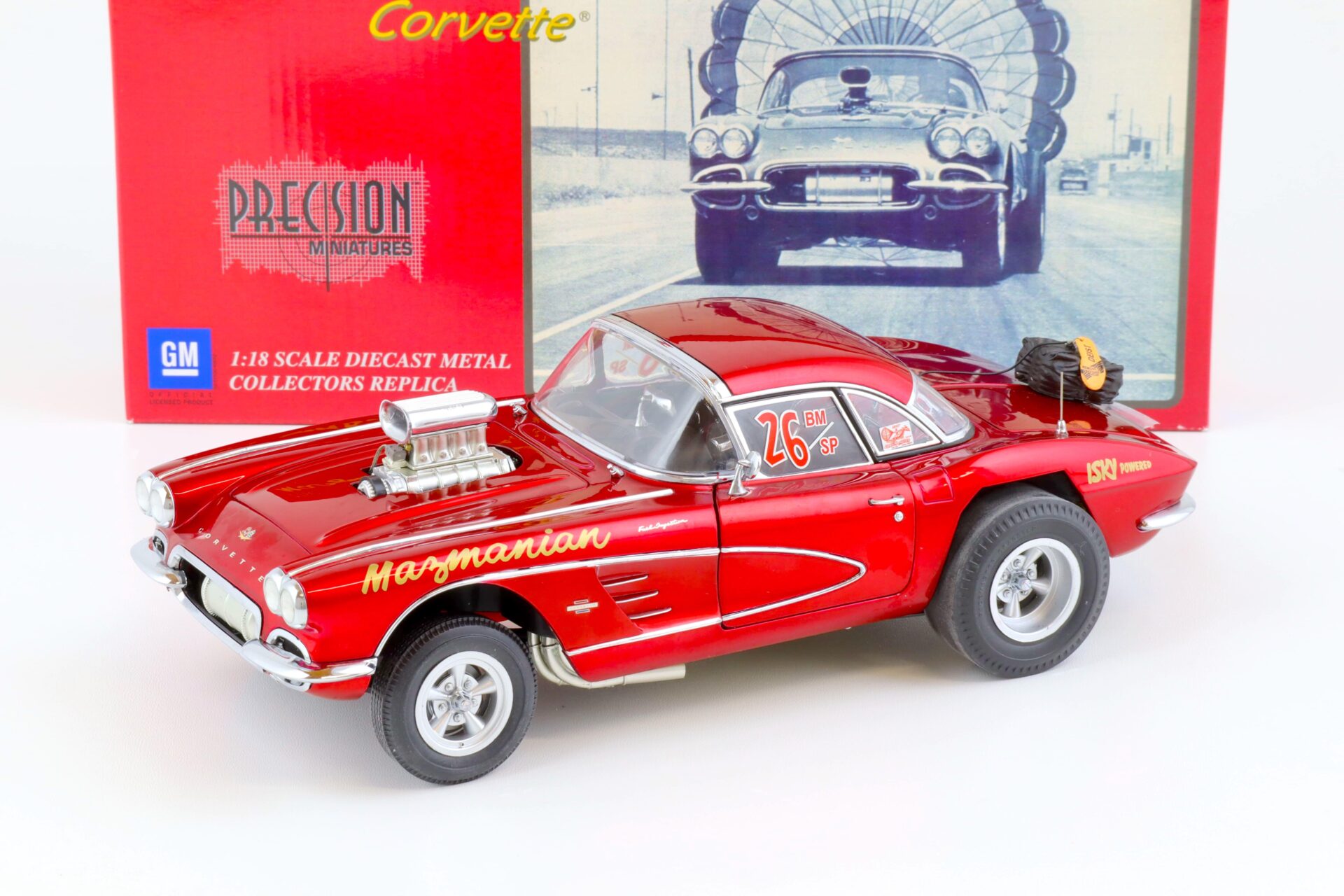 ID 70308 orig 1.jpg 1:18 Precision Miniatures 1961 Chevrolet Corvette The Mazmanian Corvette red