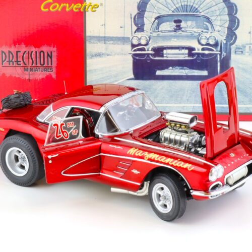 1:18 Precision Miniatures 1961 Chevrolet Corvette The Mazmanian Corvette red