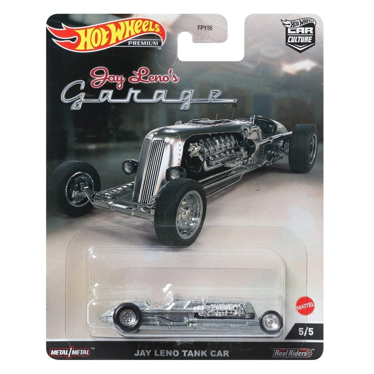 1:64 Hot Wheels 2022 Jay LenoÂ´s Garage Jay Leno Tank Car Chrome