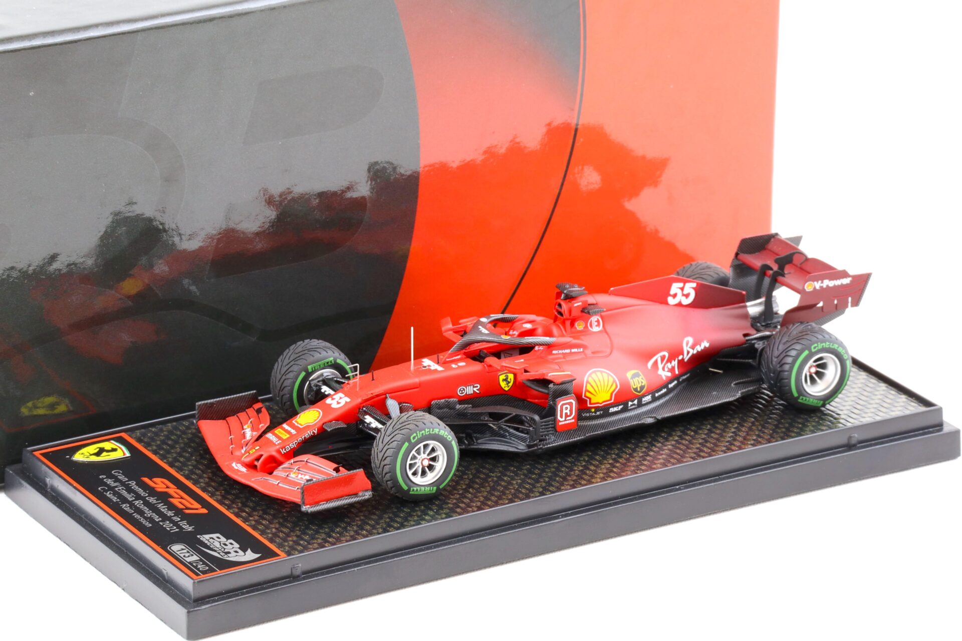 1:43 BBR Ferrari SF21 GP della Emilia Romagna 2021 C.Sainz Rain Version - Limited 240 pcs.