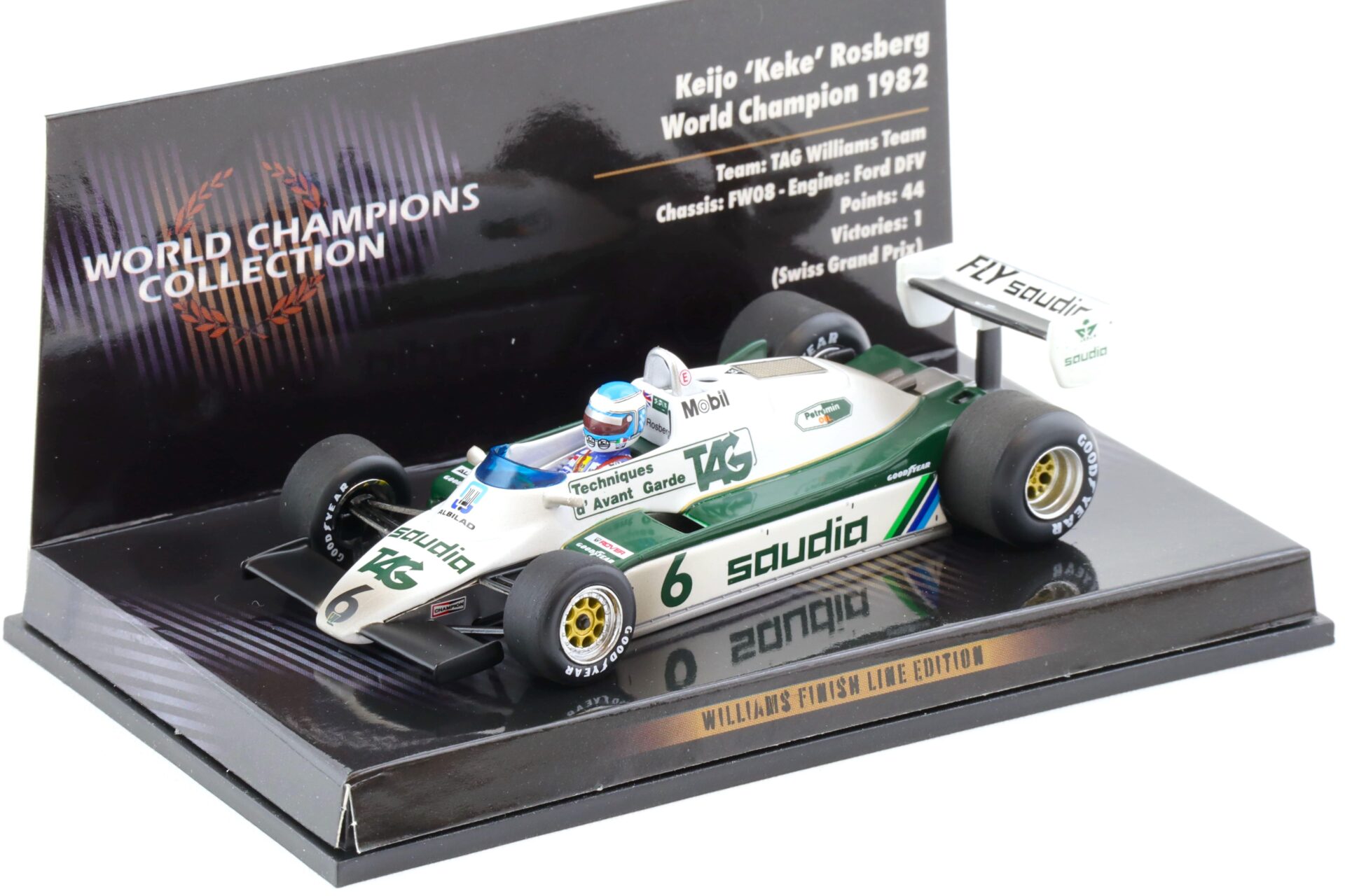 ID 71311 orig.jpg 1:43 Minichamps Williams FW08 Rosberg World Champion 1982 Finish Line