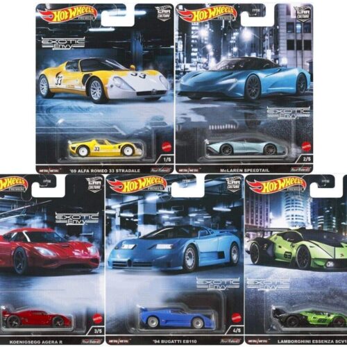 1:64 Hot Wheels Set 2022 Exotic Envy Car Culture Real Riders 5 pcs. Lamborghini usw.