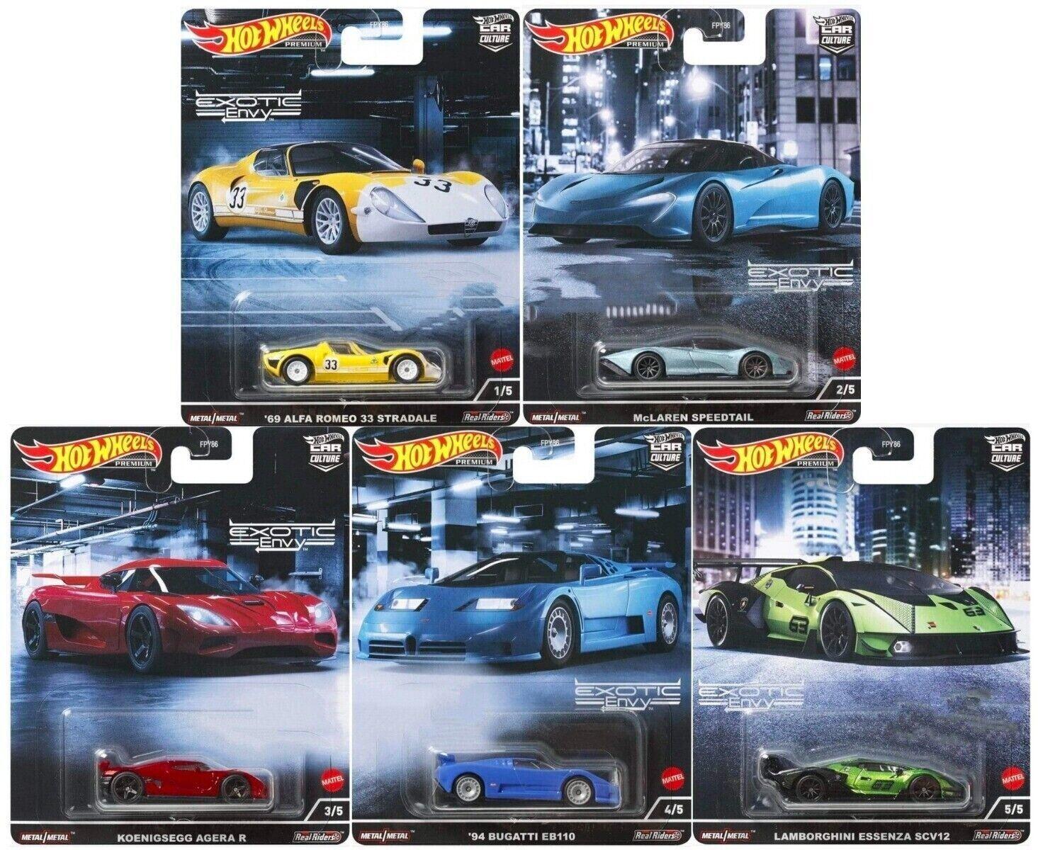 ID 71851 orig.jpg 1:64 Hot Wheels Set 2022 Exotic Envy Car Culture Real Riders 5 pcs. Lamborghini usw.