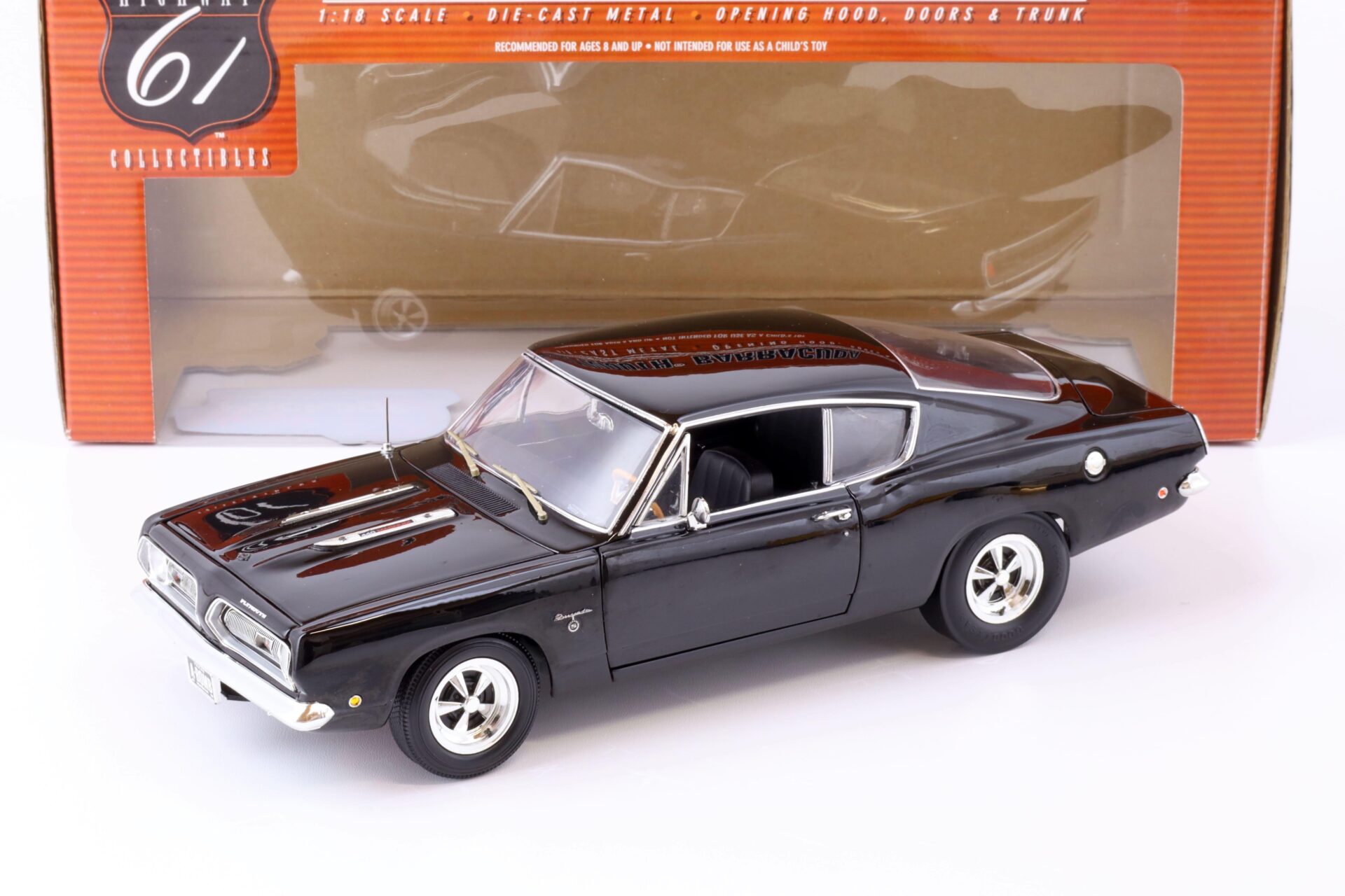 ID 72783 orig 1.jpg 1:18 Highway61 Plymouth Barracuda Super Street Cuda 1968 black