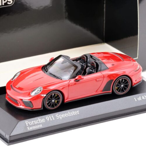 1:43 Minichamps Porsche 911 (991) Speedster 2019 Carmine red - Image 1