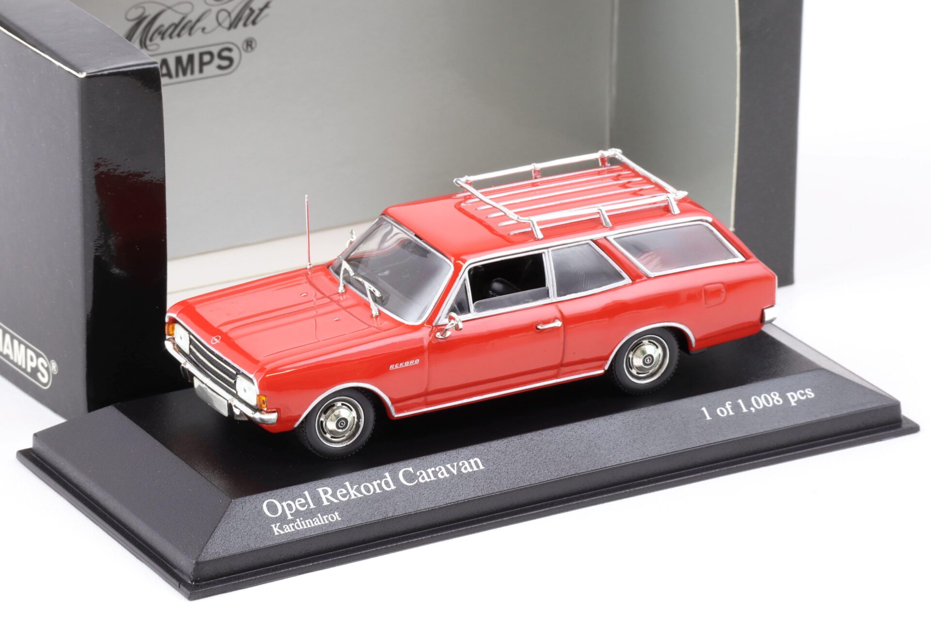 ID 73021 orig 1.jpg 1:43 Minichamps Opel Rekord C Caravan Break 1966 Kardinal red