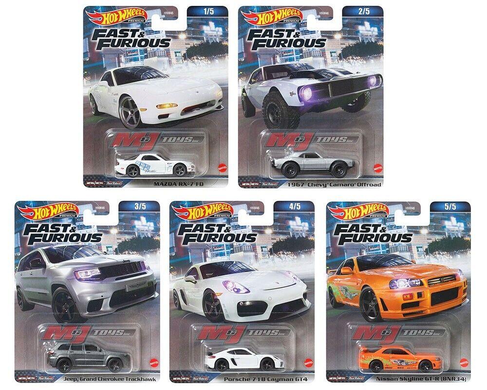 ID 73159 orig 1.jpg 1:64 Hot Wheels Set 2023 Fast & Furious Real Riders 5 pcs. Nissan, Mazda, Chevy
