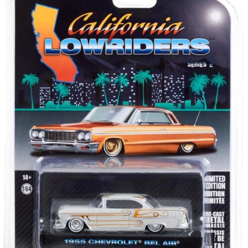 1:64 Greenlight California Lowriders Series 2 Chevrolet Bel Air 1955 white - Image 1