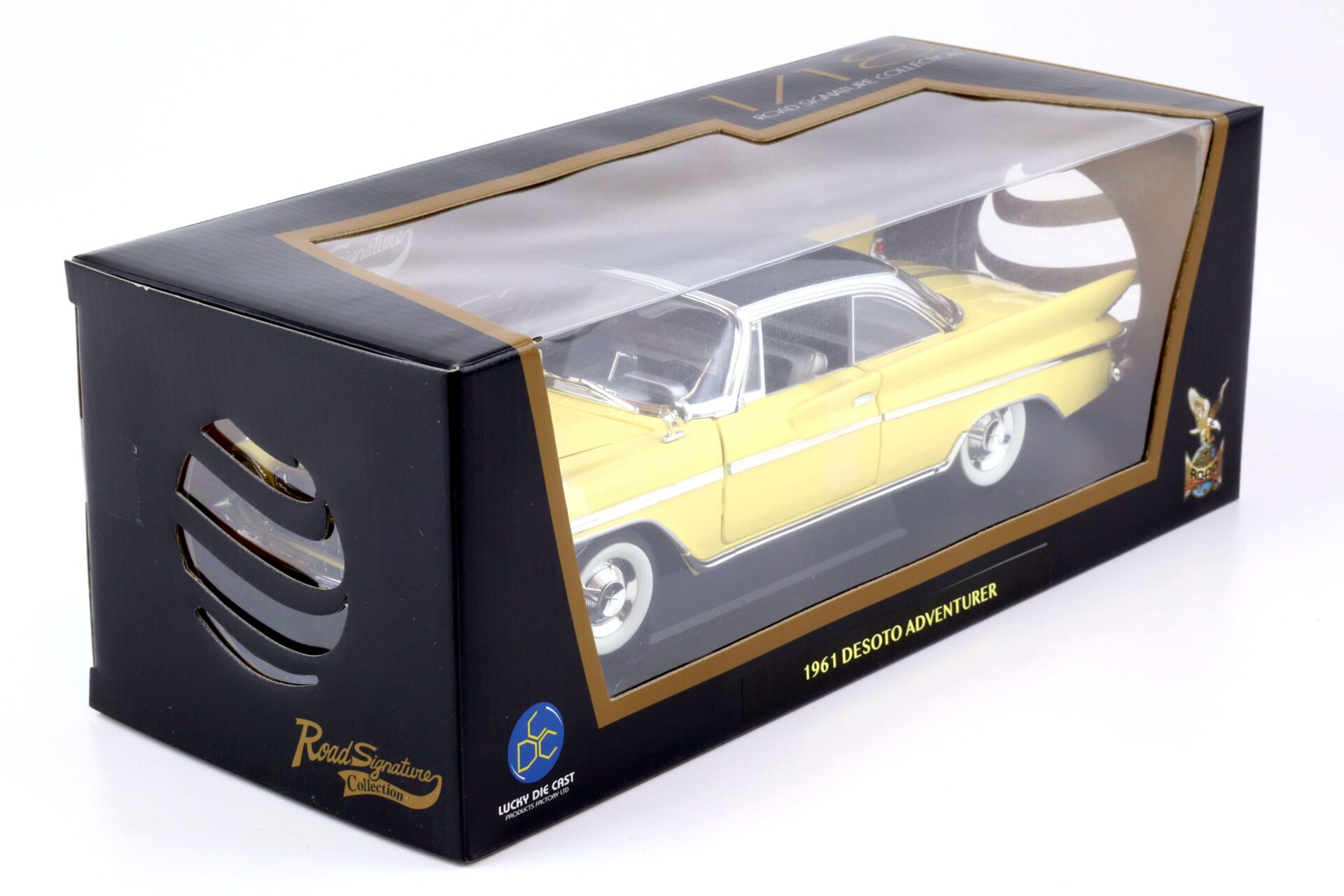 1:18 Road Signature 1961 Desoto Adventurer yellow with black roof