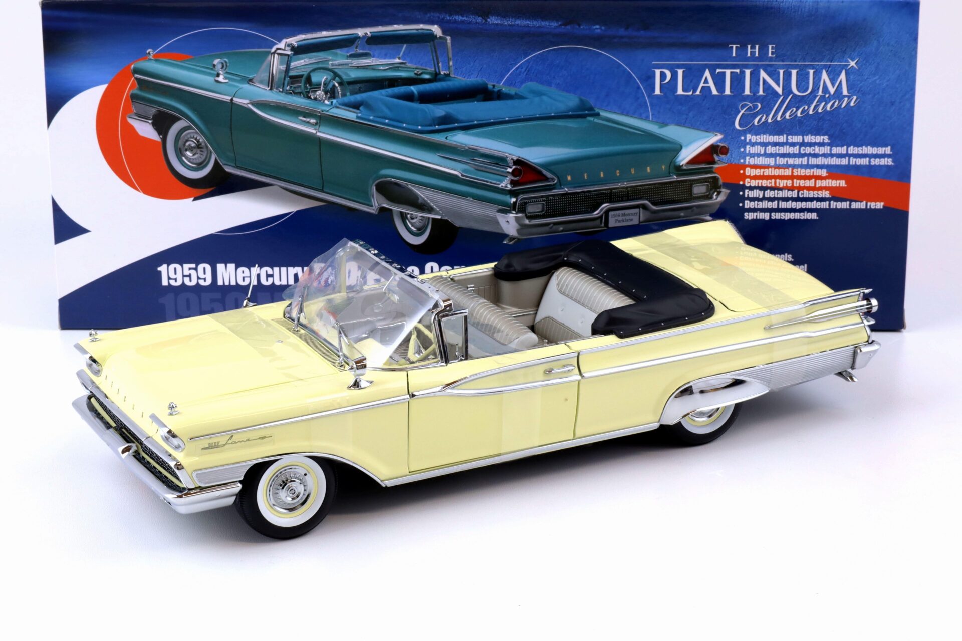 ID 74112 orig.jpg 1:18 Sun Star 1959 Mercury Park Lane Open Convertible madeira yellow