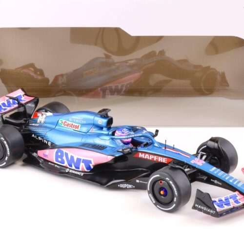 1:18 Solido Alpine A522 Monaco GP 2022 F1 F. Alonso BWT blue - Image 2