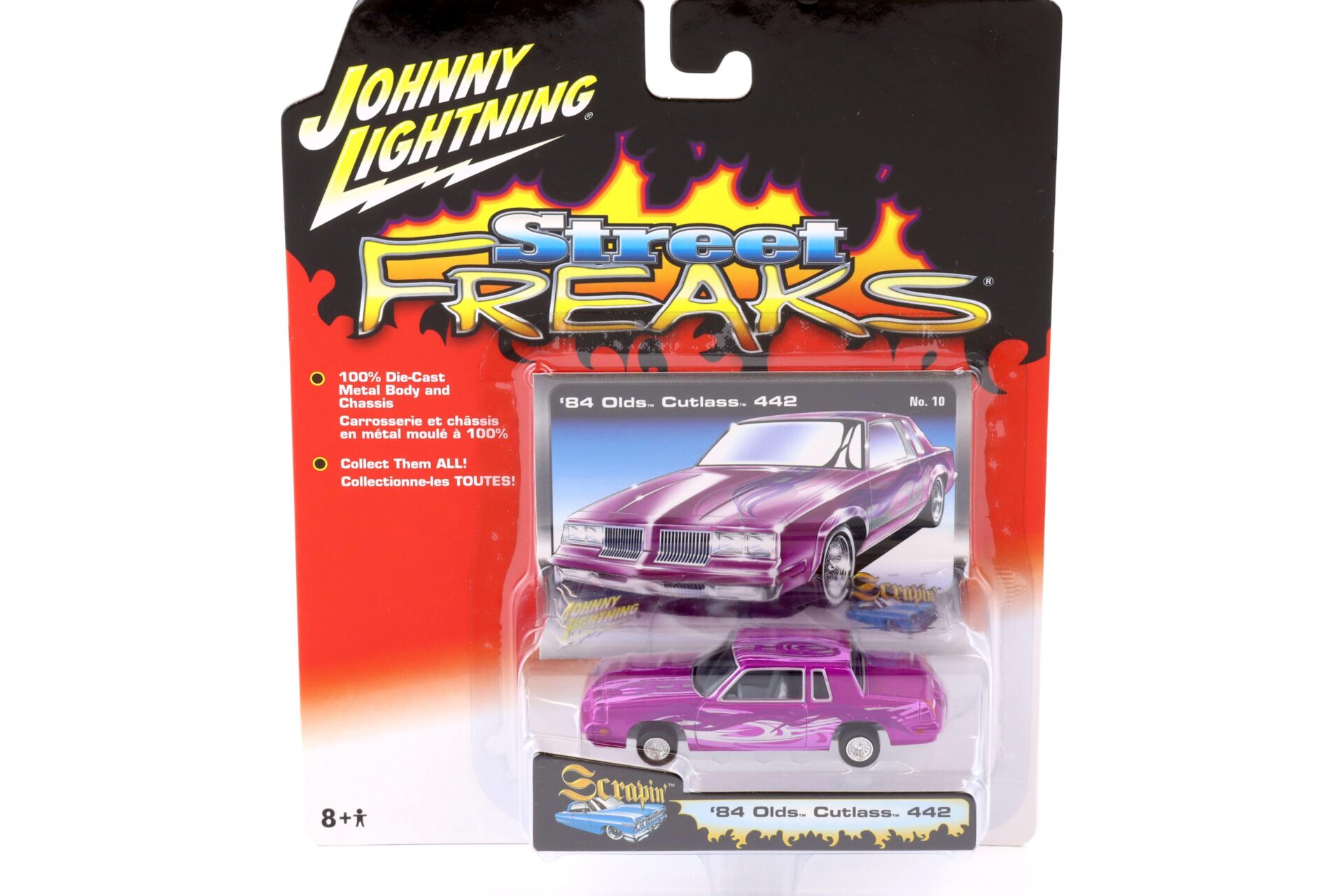 ID 74416 orig 1.jpg 1:64 Johnny Lightning Street Freaks 50301B Scrapin 1984 Oldsmobile Cutlass 442 purple