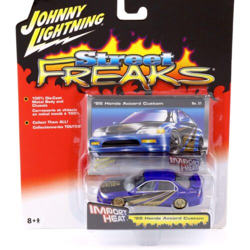 1:64 Johnny Lightning Street Freaks 50301B Import Heat 1995 Honda Accord Custom blue - Image 1
