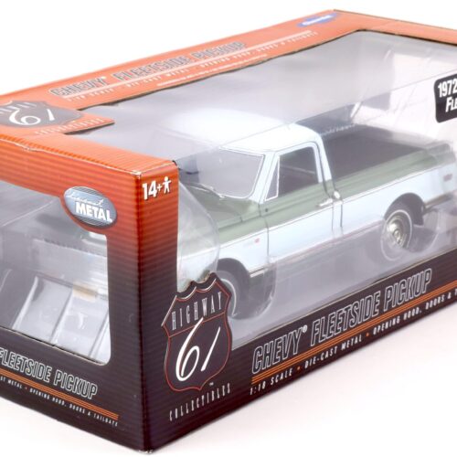1:18 Highway61 Chevrolet Fleetside Pickup 1972 green metallic/ white 50815