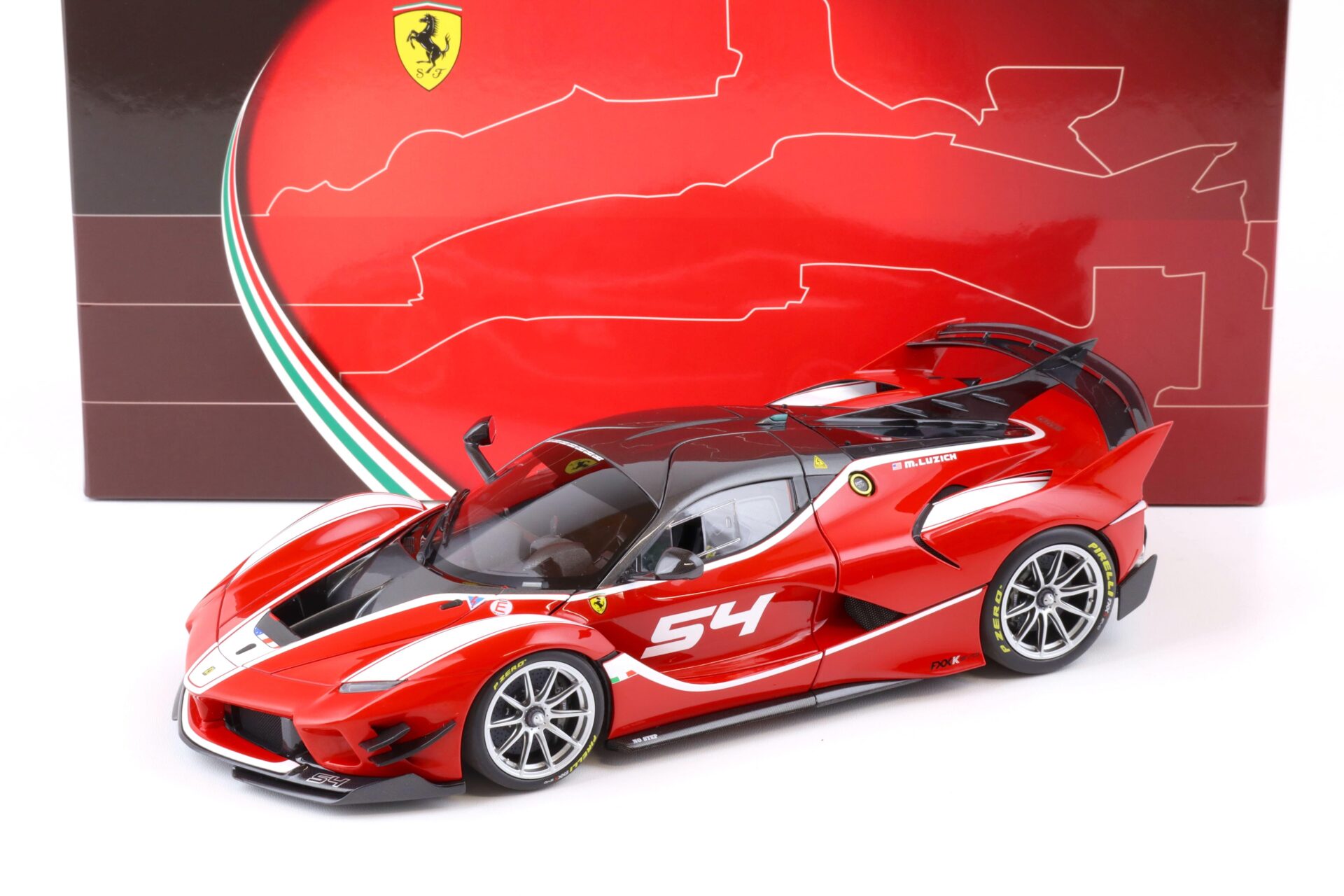 ID 74950 orig.jpg 1:18 BBR Ferrari FXXK EVO Rosso Corsa red Car #54 DIECAST
