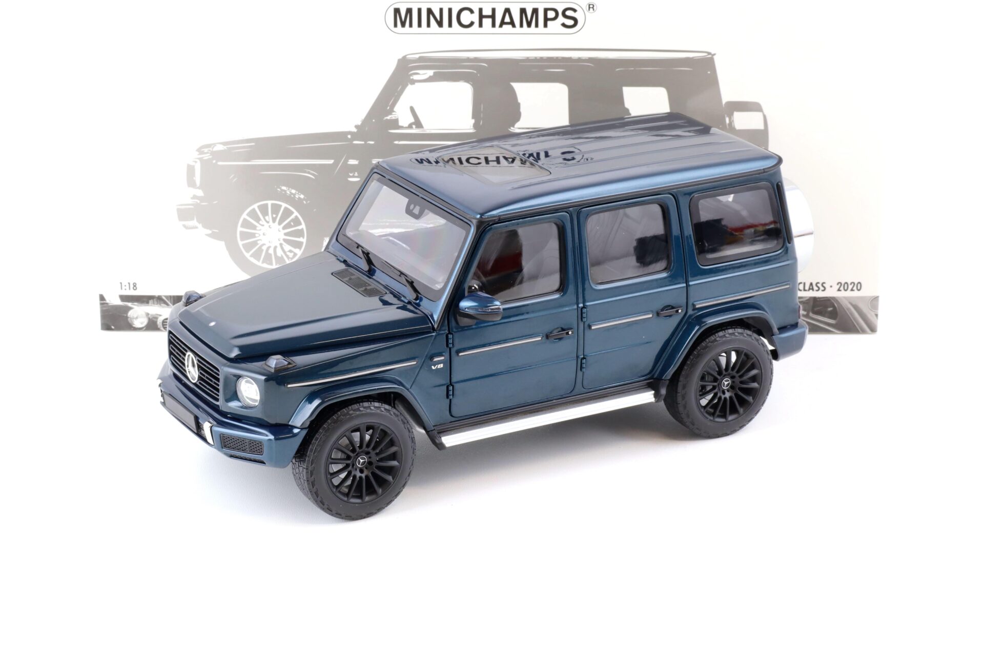 ID 74993 orig 1.jpg 1:18 Minichamps Mercedes G-Class (W 463) 2020 blue metallic
