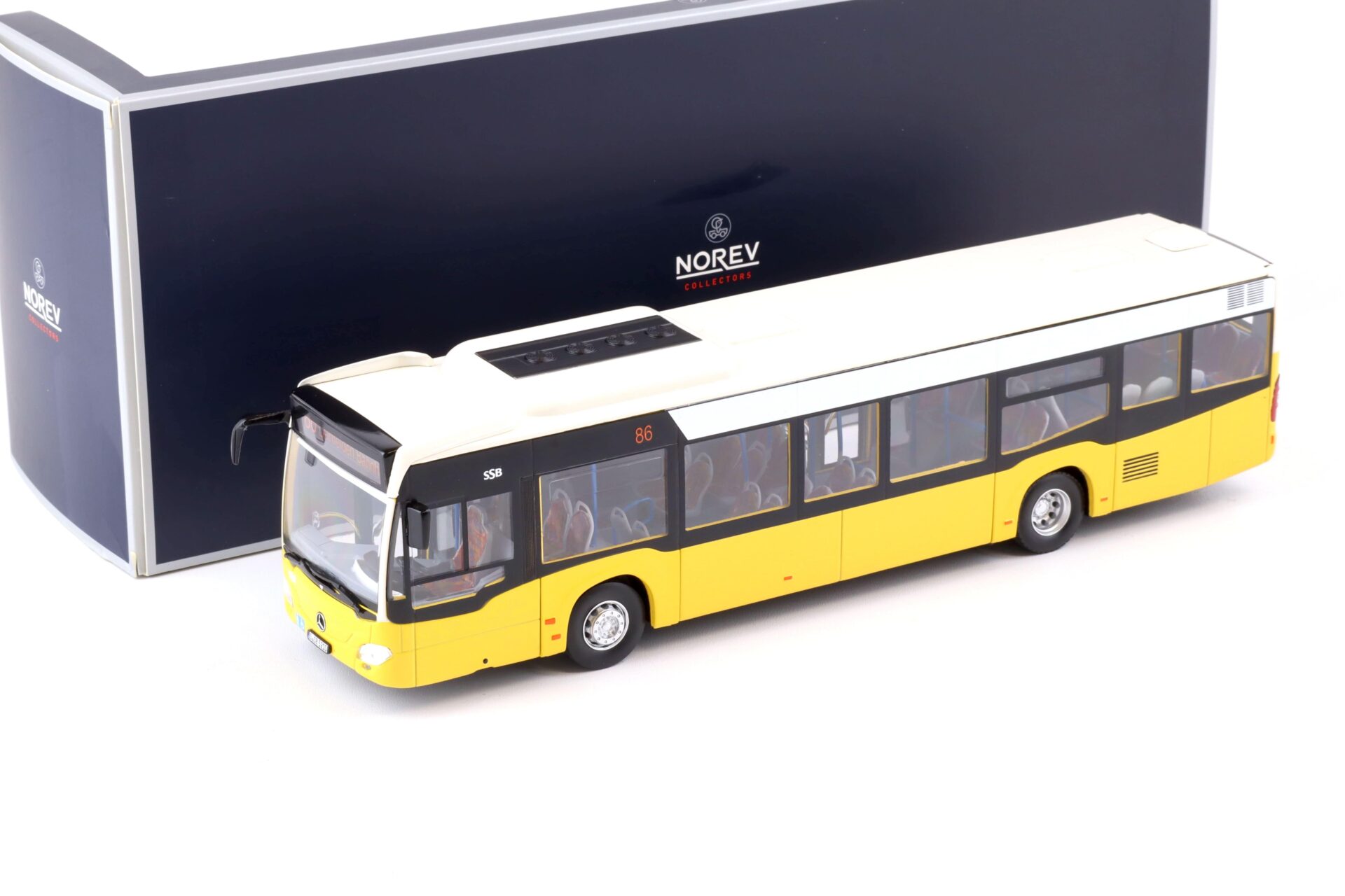 ID 75007 orig 1.jpg 1:43 Norev Mercedes Citaro Bus 2011 Stuttgart SSB white / yellow