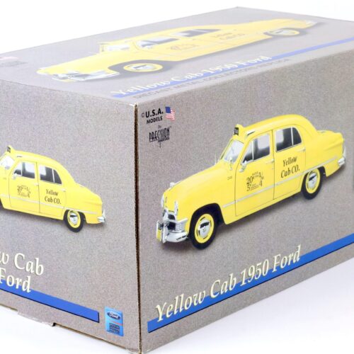 1:18 Precision Miniatures 1950 Ford Deluxe yellow Cab Taxi