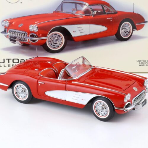 1:18 AUTOart Chevrolet Corvette 1959 with Hardtop Roman red 71141 - Image 2