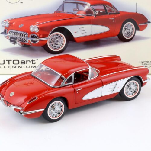 1:18 AUTOart Chevrolet Corvette 1959 with Hardtop Roman red 71141 - Image 3
