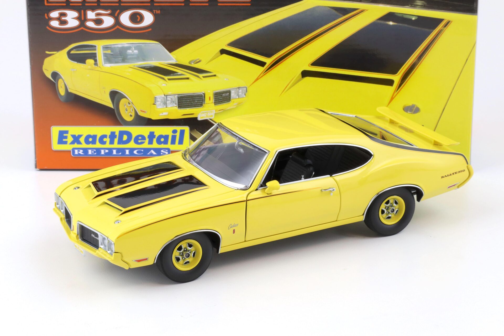ID 75748 orig.jpg 1:18 Exact Detail 1970 Oldsmobile Cutlass Rallye 350 yellow/ black