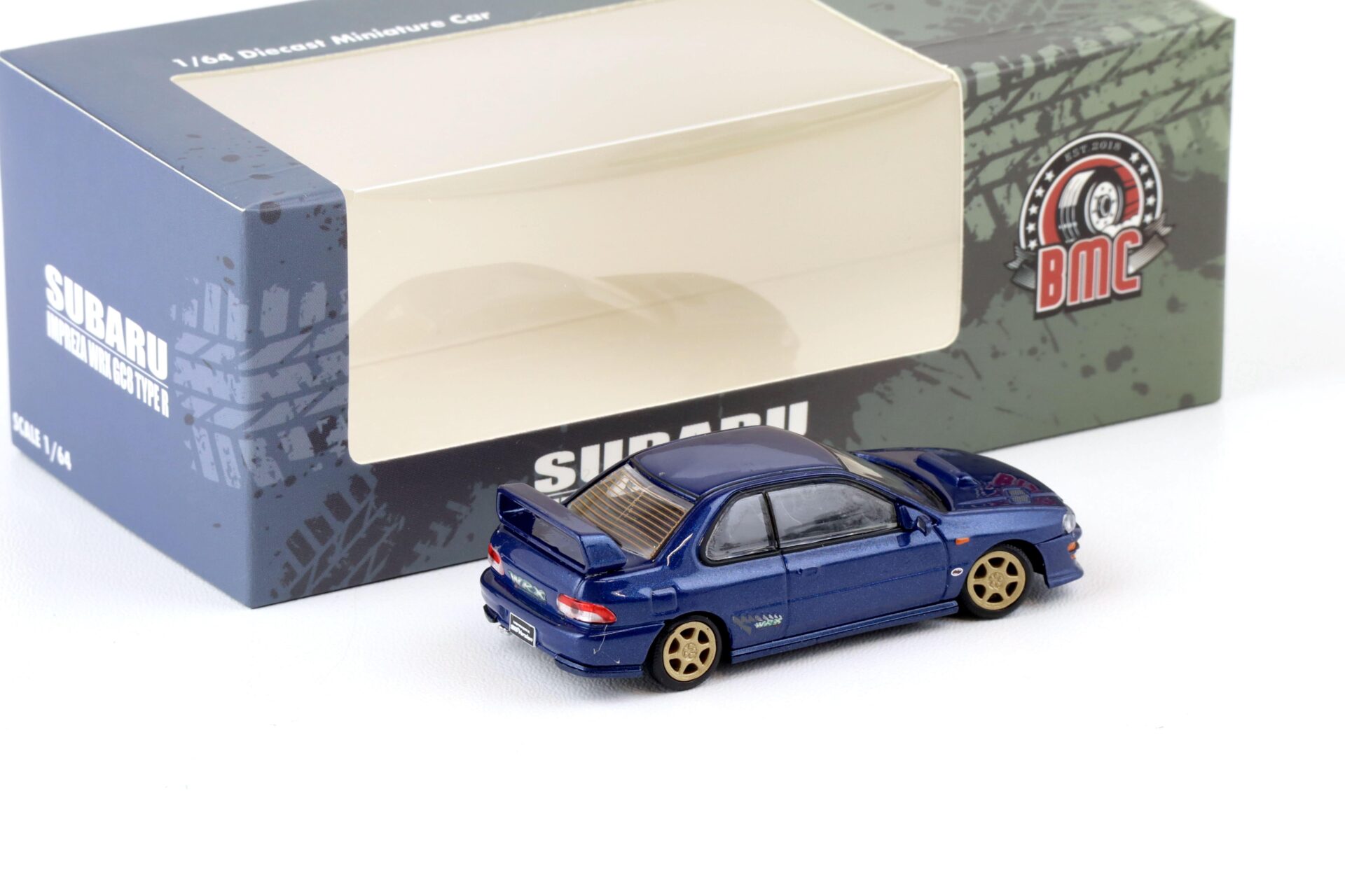 1:64 BMC BM Creations Subaru Impreza WRX Type-R 3-6 Gen. LHD blue + parts