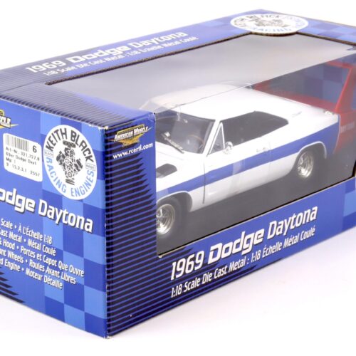 1:18 ERTL 1969 Dodge Daytona Keith Black Racing Engines white/blue/red