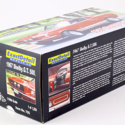 1:18 Exact Detail 1967 Ford Mustang Shelby GT500 Coupe Candyapple red