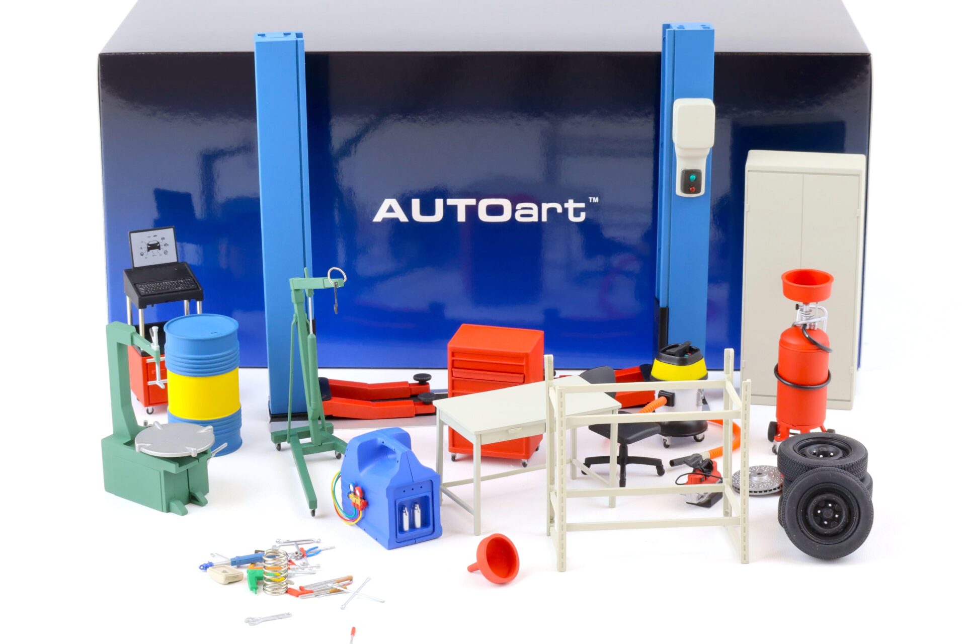 ID 76508 orig.jpg 1:18 AUTOart Werkstatt GARAGE Kit SET Version 2 Zubehör Diorama 49111