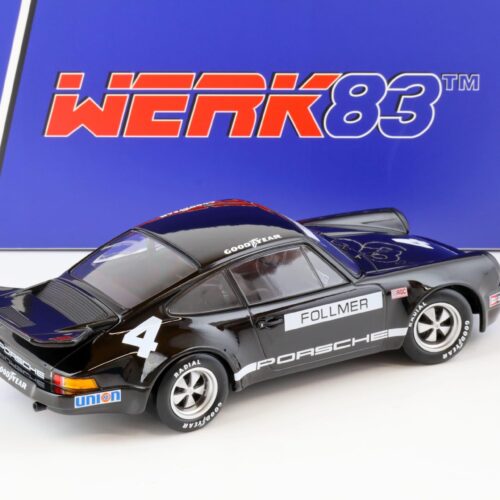 1:18 WERK83 Porsche 911 Carrera 3.0 RSR #4 IROC Riverside 1973 Follmer black