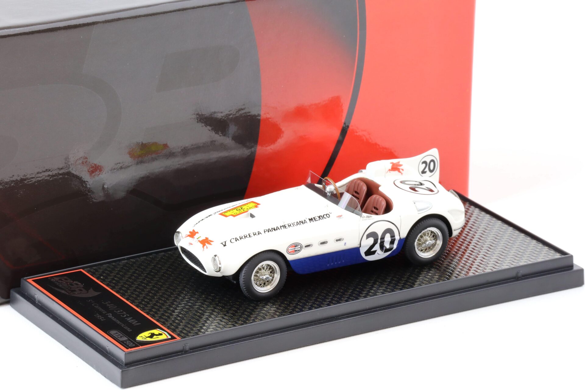 ID 77195 orig.jpg 1:43 BBR Ferrari 340/375 MM V Carrera Panamericana 1954 Hill Ginther #20 - Limited 500 pcs.