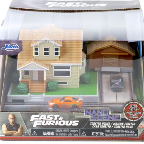 Jada Toys Nano Scene Fast & Furious Dom´s House Diorama with Supra & Charger
