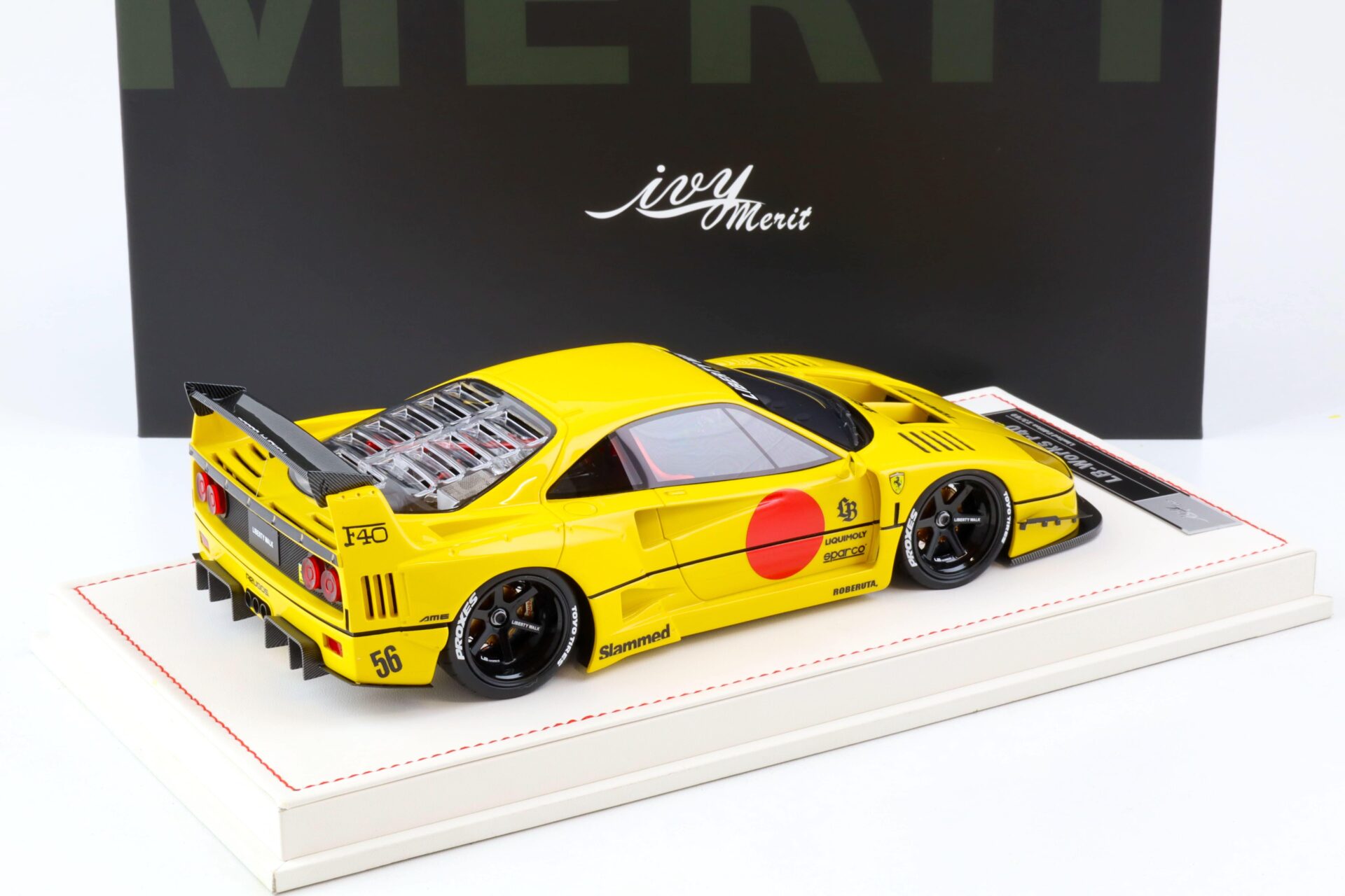 1:18 Ivy Model Merit Ferrari F40 LB Works LBWK Modena yellow - Limited 69 pcs.