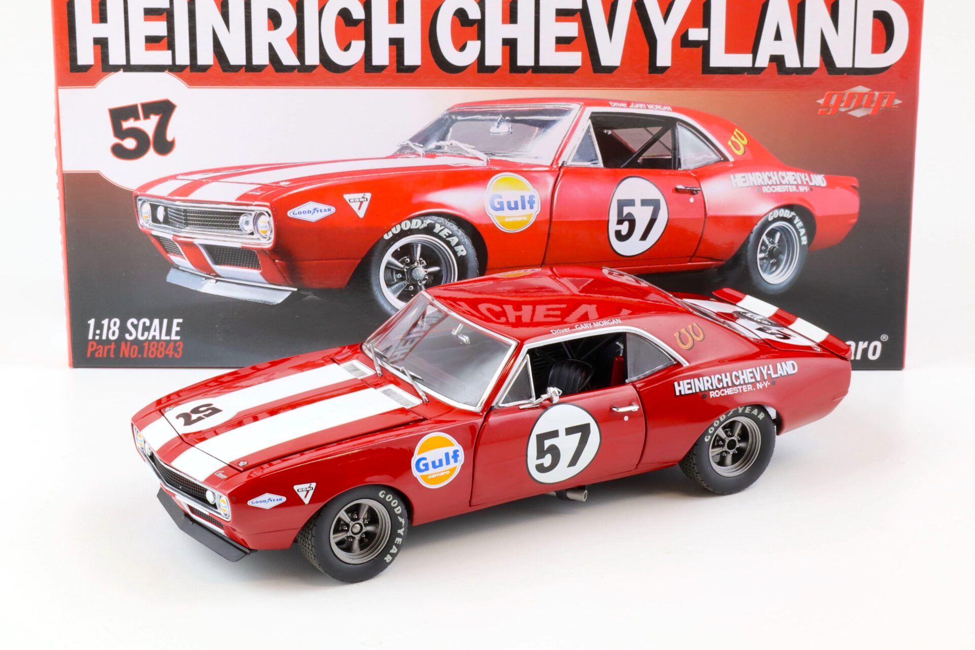 ID 79120 orig.jpg 1:18 GMP 1967 Chevrolet Camaro Racing Heinrich Chevy-Land Gulf #57 red
