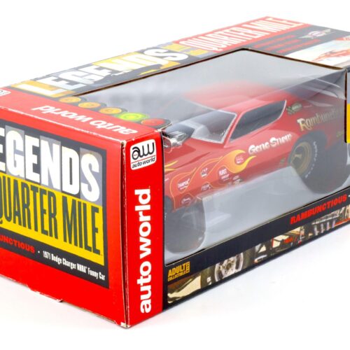 1:18 Auto World 1971 Dodge Charger NHRA Funny Car Rambunctious red - Image 5