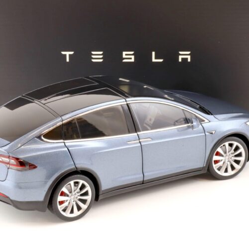 1:18 Original Tesla Model X P100D gray metallic Diecast DEALER VERSION - Image 3