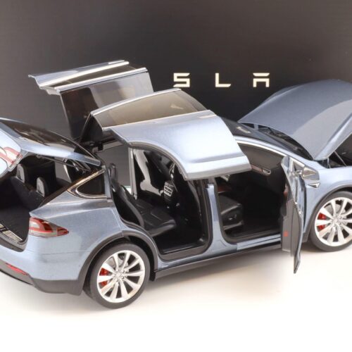 1:18 Original Tesla Model X P100D gray metallic Diecast DEALER VERSION - Image 4