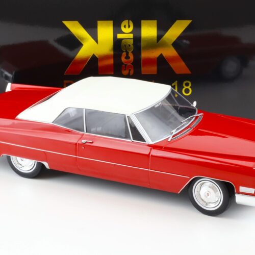 1:18 KK-Scale Cadillac DeVille Convertible with Softtop 1967 red/ white