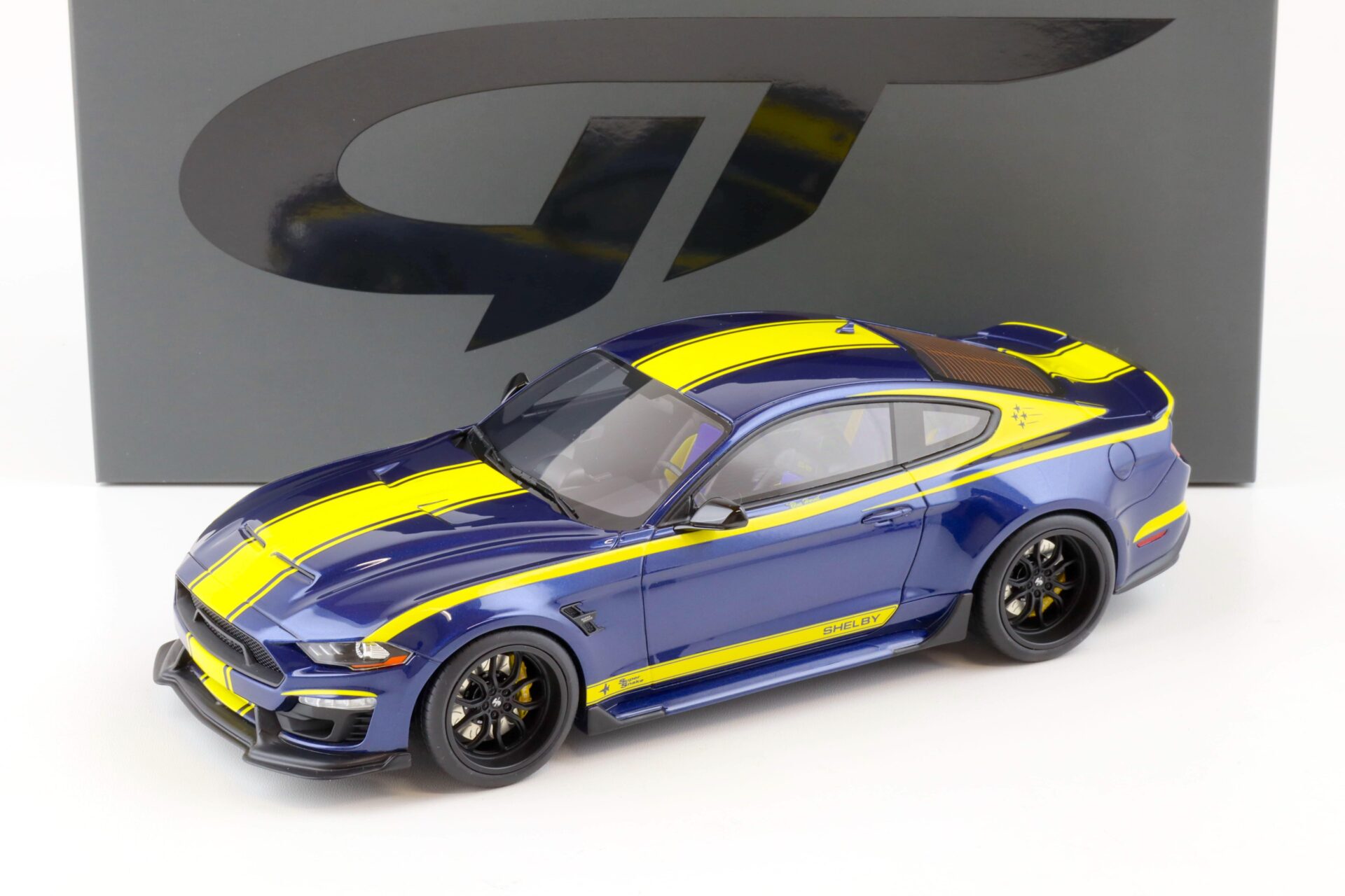 ID 80944 orig 1.jpg 1:18 GT Spirit GT871 Ford Shelby Mustang Super Snake Coupe blue/ yellow 2021