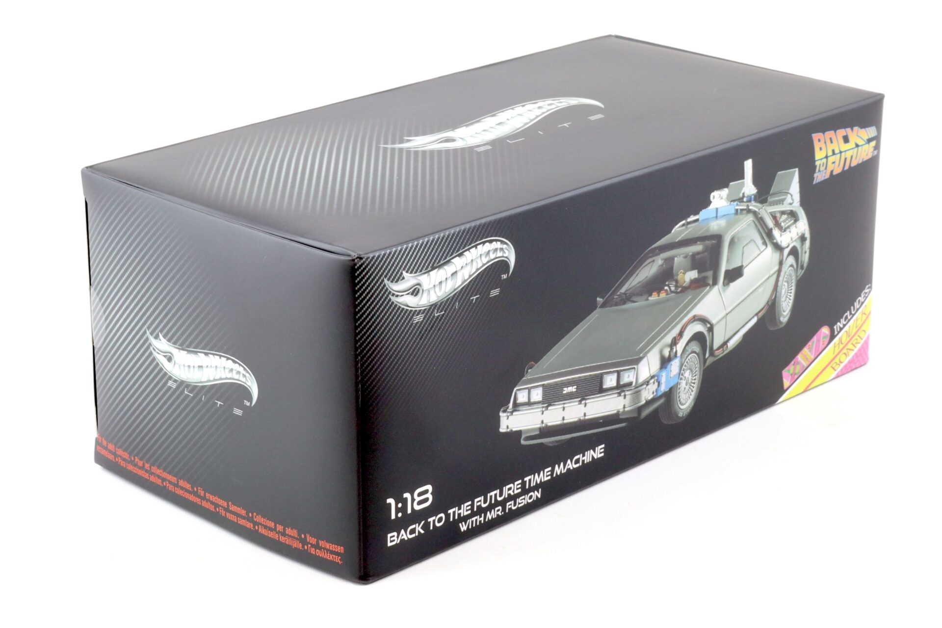 1:18 Hot Wheels Elite DMC DeLorean Back to the Future time Machine BCJ97