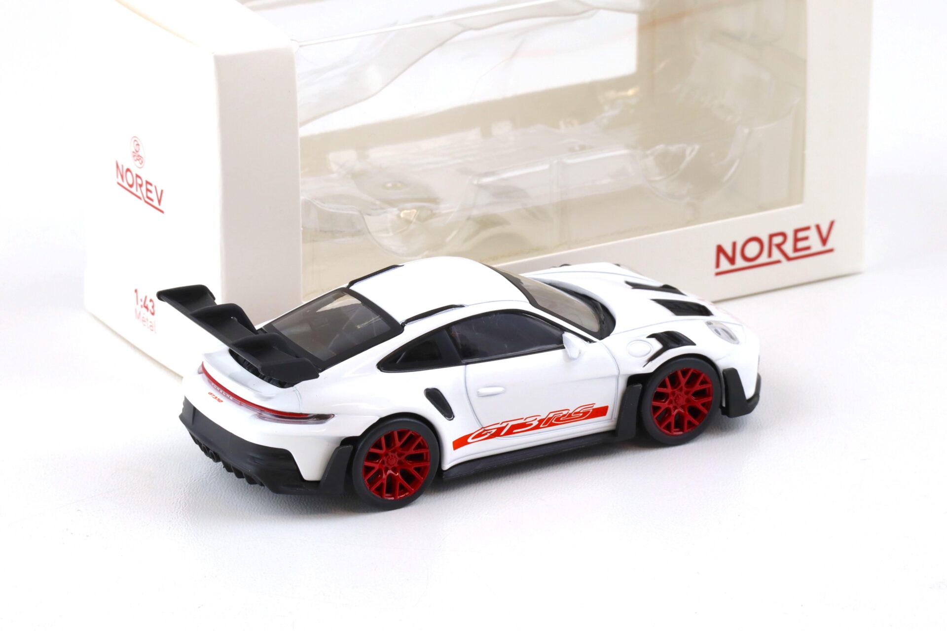 1:43 Norev Jet Car Porsche 911 (992) GT3 RS white/ pyro red 2022