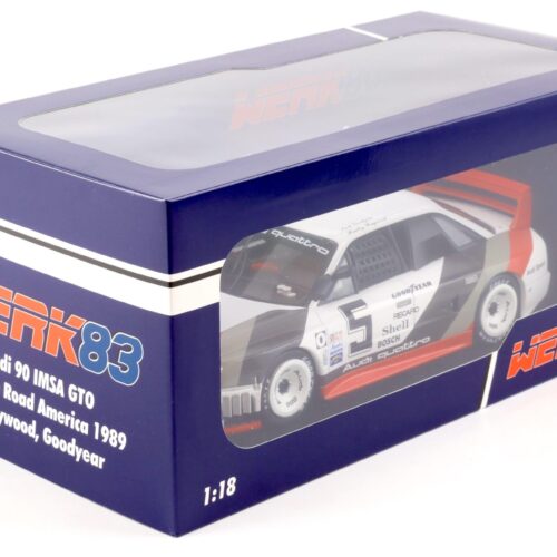 1:18 WERK83 Audi 90 IMSA GTO 500km Road America 1989 Haywood/ Goodyear #5