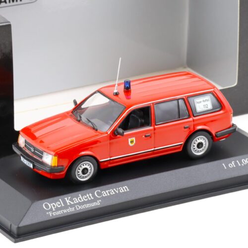 1:43 Minichamps Opel Kadett D Caravan 1979 Feuerwehr Dortmund red