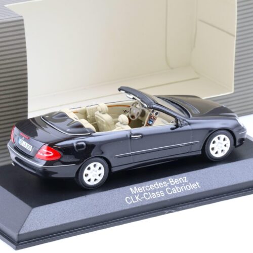 1:43 Minichamps Mercedes CLK Convertible obsidian black DEALER VERSION - Image 2