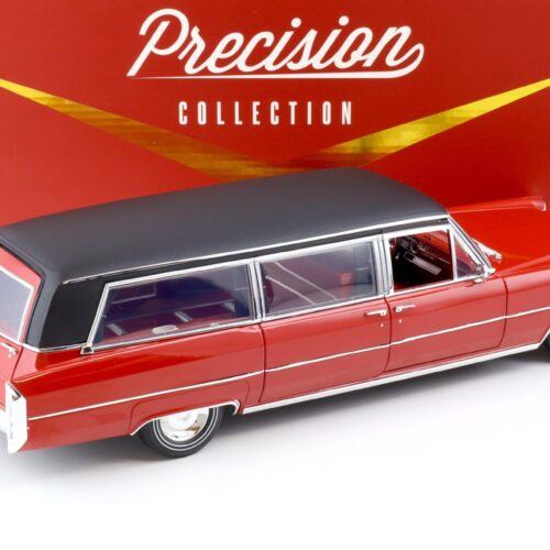 1:18 Greenlight Precision Collection 1966 Cadillac S&S Limousine red/ black - Image 3