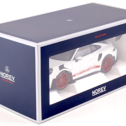 1:18 Norev Porsche 911 (992) GT3 RS Coupe 2022 white/ pyro red - Image 5
